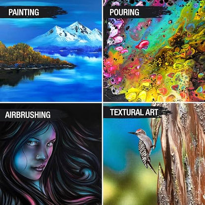 U.S. Art Supply 8"x36" Stretched Canvas for Painting, Gallery Depth 3-Pack - size: 8" x 36"