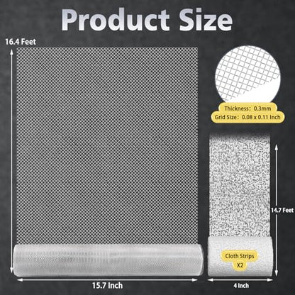 Sculpting Wire Mesh Roll for Art Crafts, Clay Sculpture (15.7 X 196.8 Inch) - size: 15.7 x 196.8 Inch