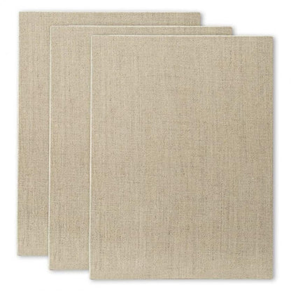 Senso Clear Primed Linen Panels - 3x4-3 Pack of Panels for Painting Oils, Acrylics, Pastels and More - size: 3x4"