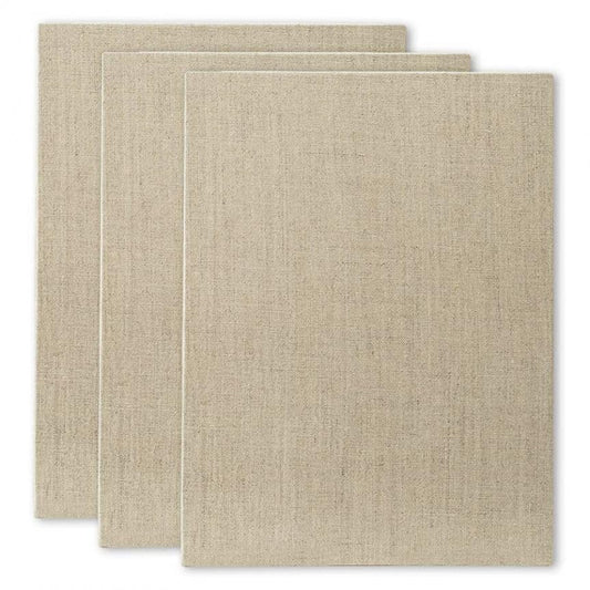 Senso Clear Primed Linen Panels - 3x4-3 Pack of Panels for Painting Oils, Acrylics, Pastels and More - size: 3x4"