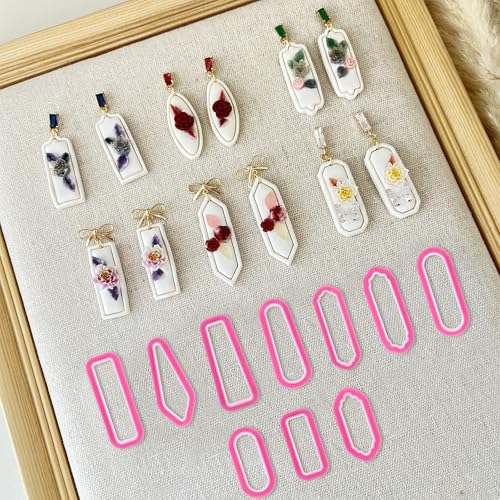 Polymer Clay Cutters, 10 Pieces Clay Sculpting Tools Polymer Clay Earrings Cutters Kit Basic Clay Cutters Tools Sculpting Polymer Clay Molds Dangle Shape Clay Cutters for Polymer Clay Jewelry Making