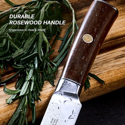 KYOKU Carving Knife Set, Daimyo Series 8" Carving Knife and Fork, Japanese Style 440C Stainless Steel Meat Cutting Knife for Winter Christmas Turkey - style: Carving Knife Set
