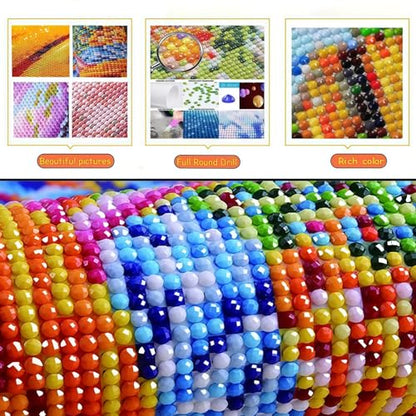 5D Diamond Art Kits for Adults, Black Cat Bathroom Diamond Painting - color: KM1094-1