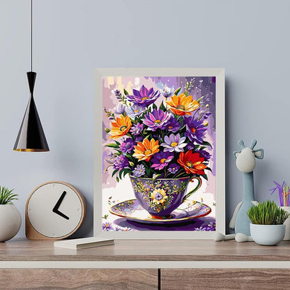 Arttoplus Flowers Paint by Numbers Kit for Adults Beginner 16x20 inch - color: A-MT19890-US
