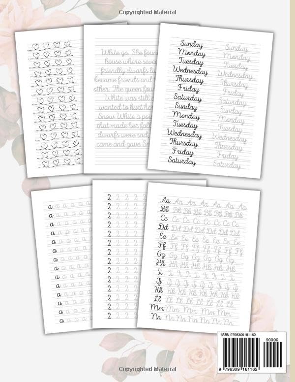 Monoline Cursive Handwriting Practice for Adults: A Cursive Workbook for Adult Penmanship, Cursive Letter Tracing Workbook, Elegant Handwriting: Calligraphy & Hand Lettering for Beginners