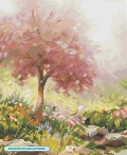 DIAMOND ART CLUB Maui Gardens Diamond Art Kits for Adults | Premium Diamond Painting Kit, Fun DIY Crafts for Adults, Round Diamond Art Canvas by Thomas Kinkade, 13" x 16" - color: Maui Gardens
