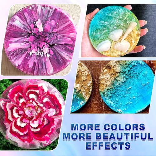 White Alcohol Ink Set - 12 Bottles White Colors Alcohol-Based Ink, Alcohol Paint Dye for Epoxy Resin Painting, Resin Petri Dish, Yupo Creations, Coaster, Painting, Tumbler - 120ml/4fl.oz