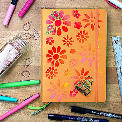 DLY LIFESTYLE Boho Stencil - Small Flowers - 7x7 Inches - DIY Art and Craft - Canvas, Paper, Fabric, Walls, Furniture - color: Boho Flowers 7"x7"