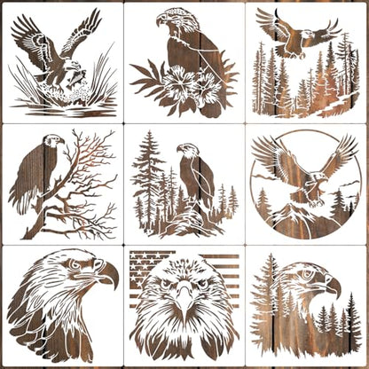 Wood Burning Stencils for Painting 12" Eagle Stencil - style: Eagle