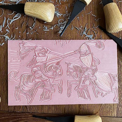 MOUYAT 10 Pack 8 x 6 Inch Pink Rubber Carving Blocks, Rubber Linoleum Block Stamp for Printmaking, DIY Craft Project - color: Pink, size: 6x8 Inch 10 PCS