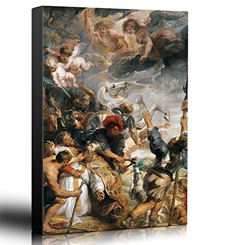 wall26 - Oil Painting of The Martyrdom of St. Livinus by Peter Paul Rubens - Baroque Style - Angels, Catholic, Christianity - Canvas Art Home Art - 12x18 inches - color: 19. the Martyrdom of St. Livinus, size: 18"L x 12"W