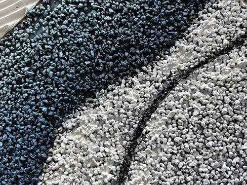Art Hand-Painted Blue and White Textured Art Oil Painting Modern Abstract Canvas Art Deco 24x48 inches - color: Yi093