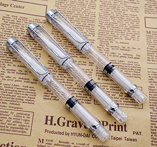 3PCS Yongsheng 3009 Piston-Filled flexible Brush Tip Fountain Pen Fine to Broad For Sketch,Drawing,Scrapbook and Calligraphy Painting - color: Fountain Pen Brush