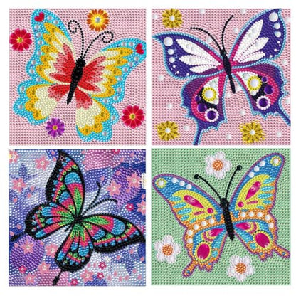 JATOK Diamond Art Kits for Kids, Gem Craft Kits, 4 Pack, Animals, 6 x 6 in - color: Blue