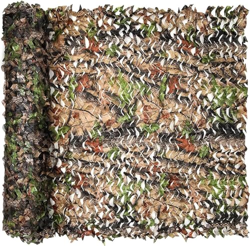 Camo Netting, Camouflage Netting, Hunting Blind Camo Net, Army Party Decorations, Sunshade Fence Nets, Lightweight, Bulk Roll, Mesh, Great for Camping, Shooting, Photograph, Car Cover, Outdoor - color: Bionic Maple Leaf, size: 20ftx20ft