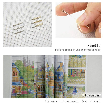 JOYSEWING Angel Girl Printed Cross Stitch for Adults Beginners Stamped Kits Counted Embroidery for Beginner Easy DIY Craft kit 11CT Cross Stitch Patterns-Asleep Angel (Girl) (Printed) 11×13.8 inch - color: Asleep angel bab(girl)
