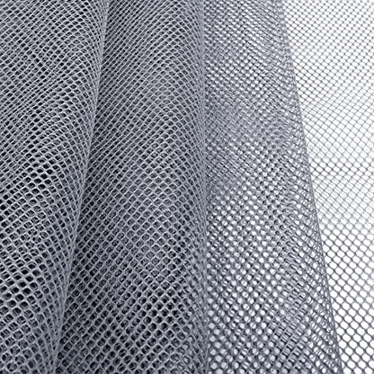 Pllieay 29.5 X 59 Inch Gray Mesh Fabric Slightly Stretchy for Backpack Pocket and Straps, Netting Clothes, Netting Bag Shopping Bag - color: Grey