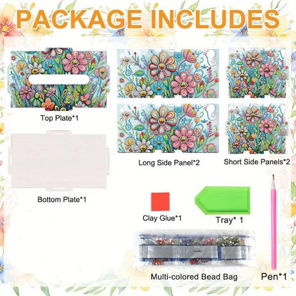 LSQFS DIY Diamond Art Kits for Adults Tissue Box Kit,Flower,1PC - color: Flower 1