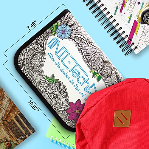 NIL - TECH Professional Artist Drawing Pens Set (36 Pcs) - 16 Dual Brush Markers, 10 Archival Fineliners, 3 Calligraphy Pens, White Gel Pen & Sketchbook - Waterproof Ink for Sketching & Lettering