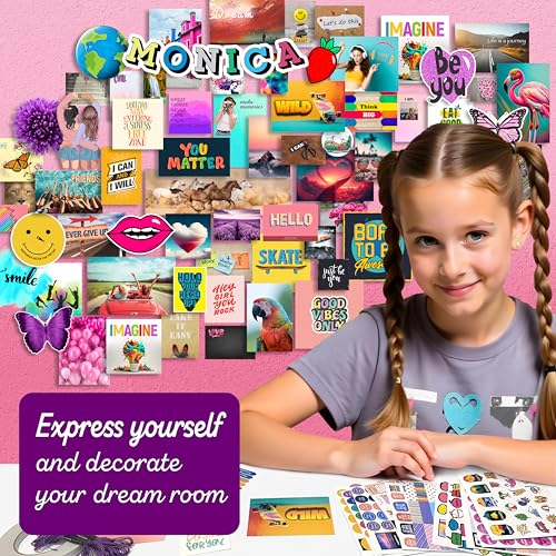 Wall Collage Kit for Teen & Tween Girls - Teenage Girl Room Decor 10 11 12 13 14 15 16 Year Old Girl Gifts – 1000+ Piece DIY Crafts Kit 10-16 Years - Birthday Gifts for Teen Girls Trendy Stuff Ideas