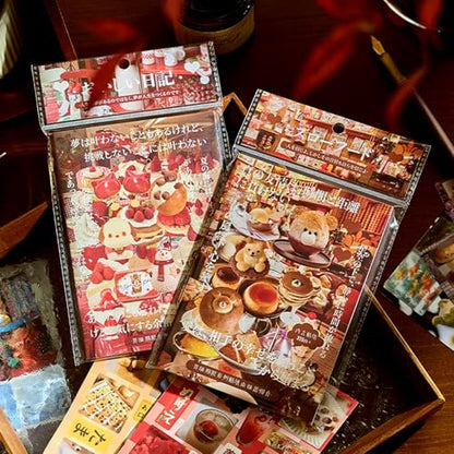Japanese Food Style Sticker Scrapbooking Supplies for Junk Journal, 40 Sheets Stickers TZ013003 - color: Food Style