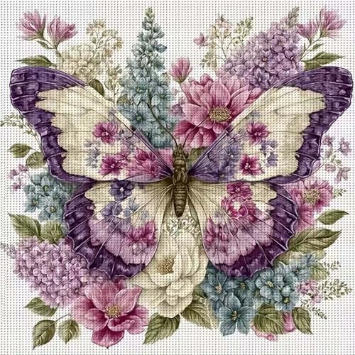 Butterfly Animals Diamond Painting Kits for Adults,5D Diamond Art Kits | Flower Diamond Art Kits for Adults,DIY Gem Art,Home Wall Decor,13.8 X 13.8Inch - color: DZ873