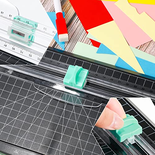 15 Pieces Paper Cutter Replacement Blade with Security Safeguar Paper Trimmer Blades Refill(Mint Green) - color: Mint Green