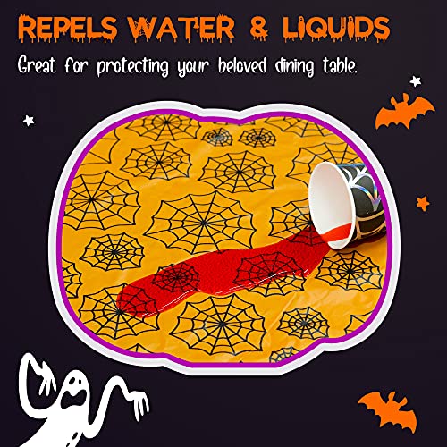 MATICAN Disposable Table Cloths, Bats and Spider Web Plastic Table Covers, 54 x 108 Inches, Halloween Party Decorations - color: Spider Web & Bats