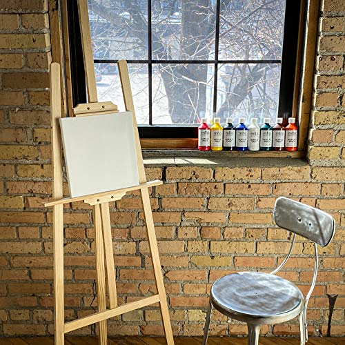 milo Stretched Artist Canvas, 12x12 inch, Value Pack of 8, Blank White | Primed & Ready-to-Paint Art Painting Supplies for Acrylic, Oil, Mixed Wet Media, & Pouring, 100% Cotton with Pine Wood Frame - size: 12" x 12"