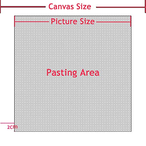 10Pcs/Lot 40x40CM Diamond Painting Canvas with Glue, Round/Square Blank Grid Canvas Empty for Customized Projects - color: Round Canvas, size: 40x40CM-10PCS