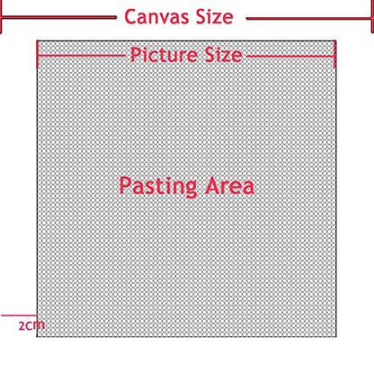 10Pcs/Lot 40x40CM Diamond Painting Canvas with Glue, Round/Square Blank Grid Canvas Empty for Customized Projects - color: Round Canvas, size: 40x40CM-10PCS