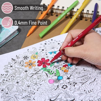 Mr. Pen- Colored Fineliner Pens, 12 Pack, 0.4mm