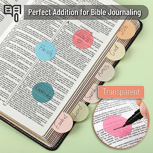 Mr. Pen- Round Transparent Sticky Notes, 1.1” Diameter, 14 Pads, 560 Sheets - color: Pastel, size: 560 pcs