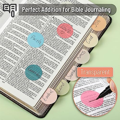 Mr. Pen- Round Transparent Sticky Notes, 1.1” Diameter, 14 Pads, 560 Sheets - color: Pastel, size: 560 pcs