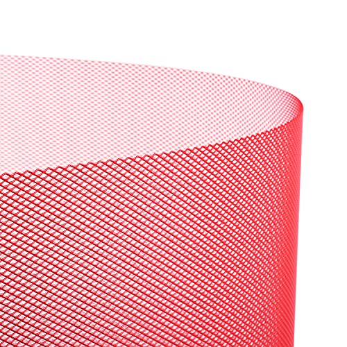 AggAuto Universal 40"x13" Car Grill Mesh 3x6mm Rhombic Hole Red | Aluminum Alloy Automotive Grille Insert Bumper, One of the Most Multifunctional Shape Grids 100x33cm - size: 3x6mm Rhombus - Red