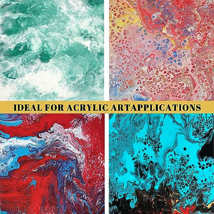 6 oz Art Silicone Pouring Oil, 100% Silicone Cell Activator | Creates dramatic paint cells with a precision tip for easy application in acrylic pouring and fluid art.