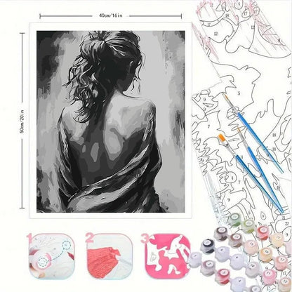 BYGFHLYW Easy People Paint by Numbers Kit for Adults Beginner - color: PB79-1