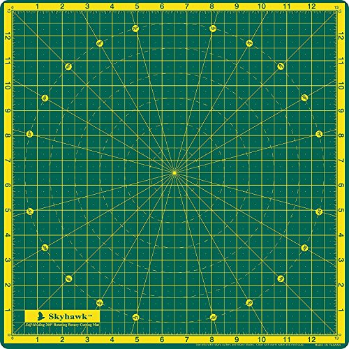 Skyhawk Self-Healing 14-Inch-by-14-Inch 360° Rotating Cutting Mat (13" grid)