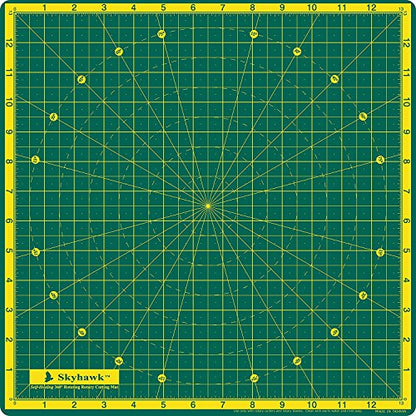 Skyhawk Self-Healing 14-Inch-by-14-Inch 360° Rotating Cutting Mat (13" grid)