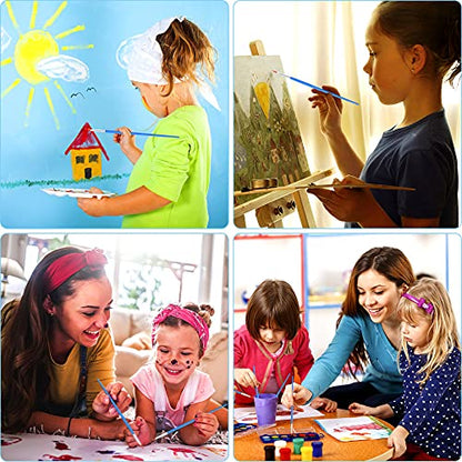 30Pcs Round Paint Brushes Bulk, Small Brush for Miniature Art Painting - size: 6.69inch, style: Round Paint Brushes