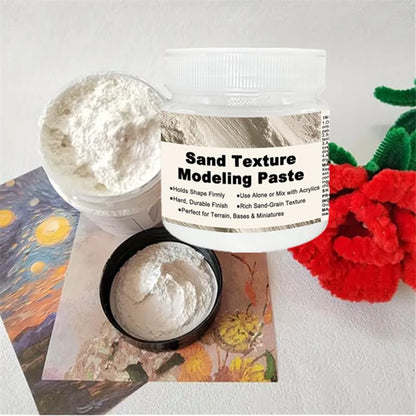 Acrylic Modeling Paste 3D Art Texture Paste 9.88oz/280ml, Ideal for Wood/T-Shirts/Glass/Stone, Sculpting Material Fast Drying Gesso Alternative DIY Crafts Projects (Sand Texture Paint with Bags) ﻿ - color: Texture Paste with Bags
