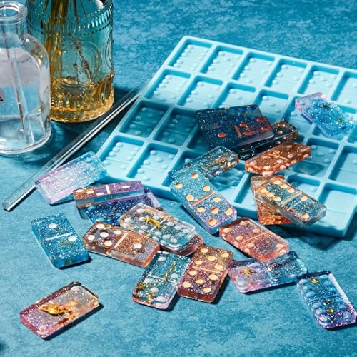 Patelai Domino Molds for Epoxy Resin Domino Resin Molds Silicone Mold - size: Classical