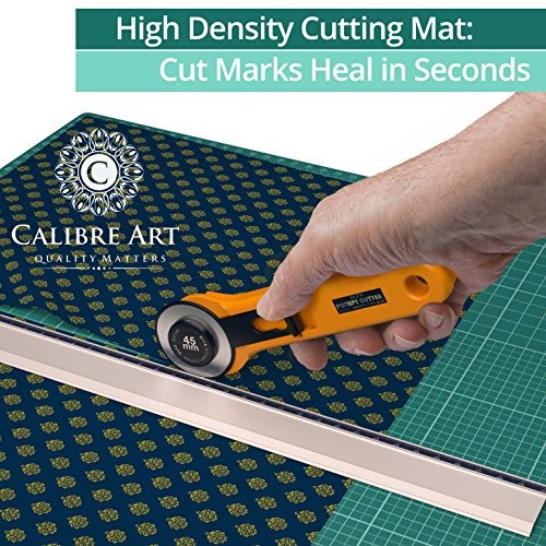 Self Healing Rotary Cutting Mat, Full 9x12, Scrapbooking Crafts | Great for Scrapbooking, Card Making, and Paper Crafts, Thick, Warp-Proof & Odorless, EN 71-3 Certified. Not From China. - size: 12"L x 9"W