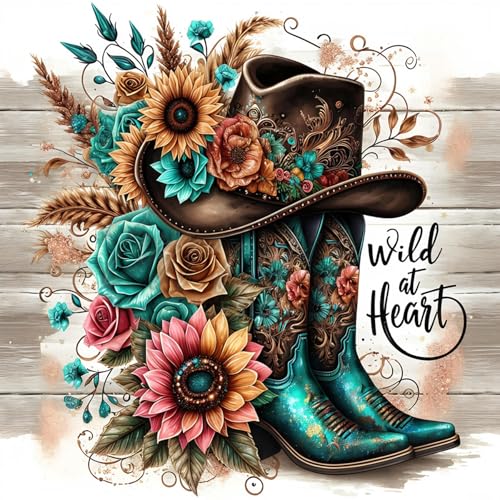 HHMATITS Boots Diamond Art Kits for Adults 14X14IN - color: Boots