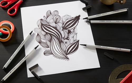 STABILO - Creative Tips - Multi-Tip Pen Set - ARTY - Pack of 5 - Black