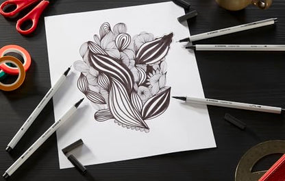 STABILO - Creative Tips - Multi-Tip Pen Set - ARTY - Pack of 5 - Black