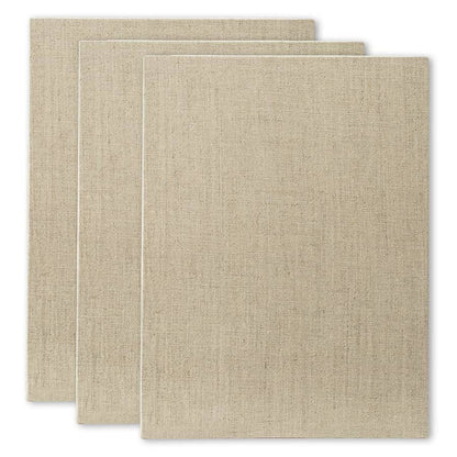 Senso Clear Primed Linen Panels - 8x10-3 Pack of Panels for Painting Oils, Acrylics, Pastels and More - size: 8x10"