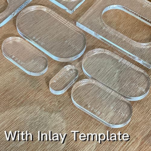 Pack of 4 Oval Inlay Template Set Router Templates for Woodworking Router Jig Templates Decorative Templates - style: 1/4 Thick Oval