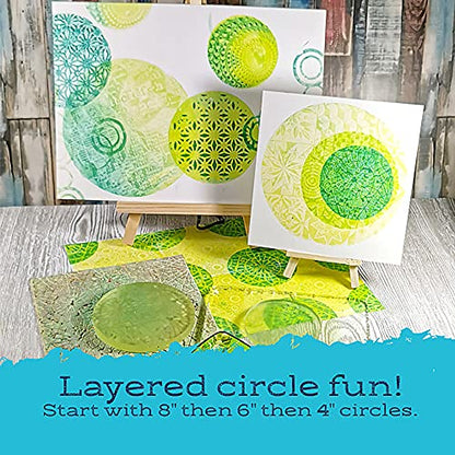 Gel Press Monoprinting Gelli Plate - (4" Circle, 10.2 Cm) - 10806-4 | Top Gel Printing Plate for Arts & Crafts - size: 4" Round