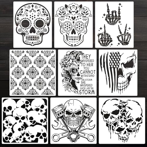 Skull Stencil Skull Stencils for Painting 12" - style: Skull/12in